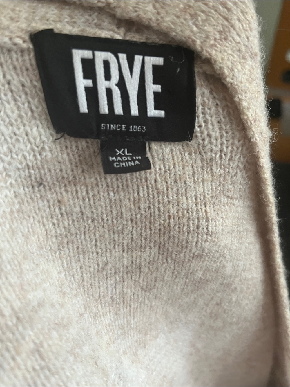 Frye Beige & Cream Aztec-Pattern Open Cardigan - Picture 3 of 5
